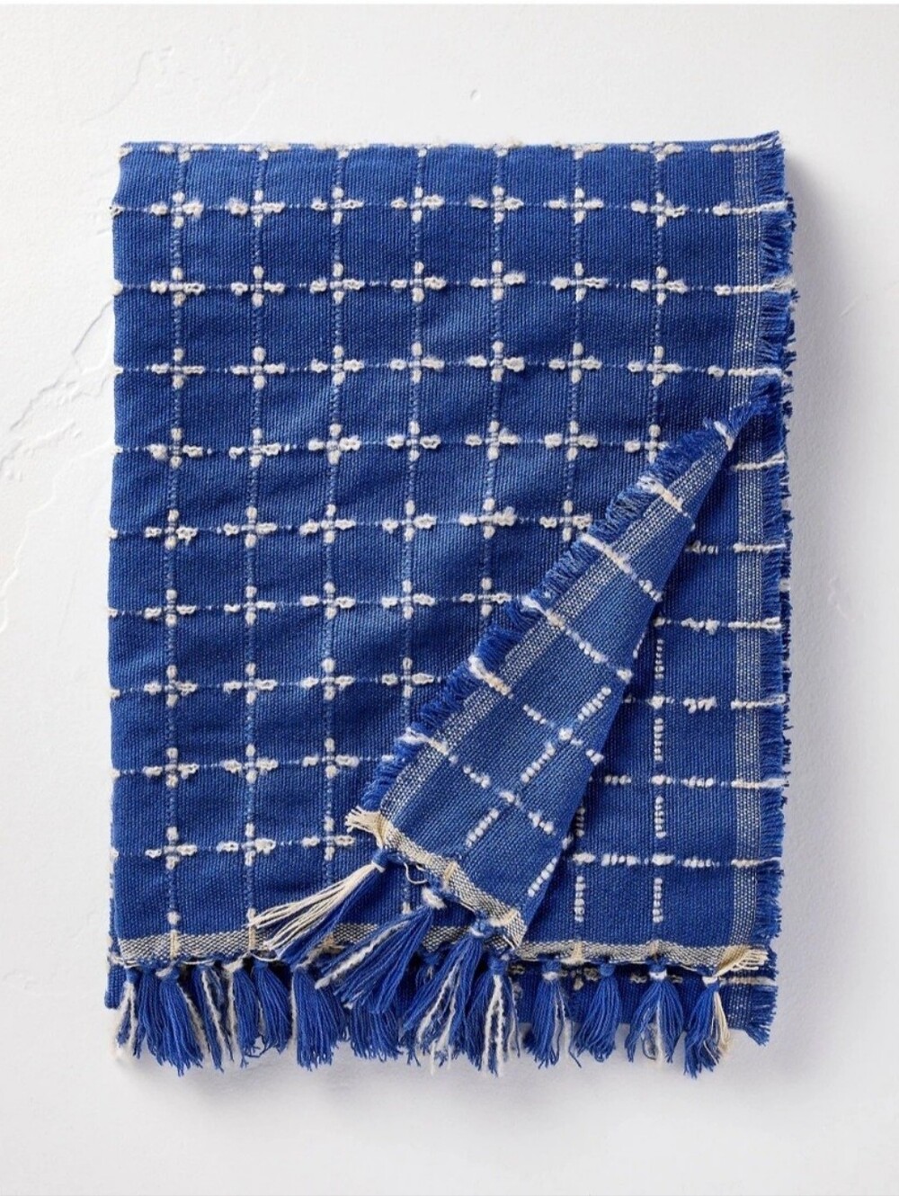 Patterned Throw Blanket Light Blue - Hearth & Hand' with Magnolia